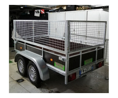 Remorque double essieux  avec ridelles