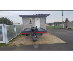 Remorque porte-voiture basculant avec treuil Manuel