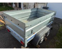 Remorque double essieu Trigano RA 230 à louer – PTAC 500 kg