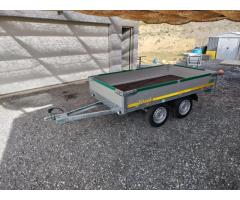 REMORQUE PLATEAU DOUBLE ESSIEU Bagagère / Moto / Quad 2 Essieux 750 PTAC