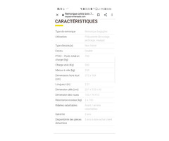 Remorque double essieux 750kgs ptac