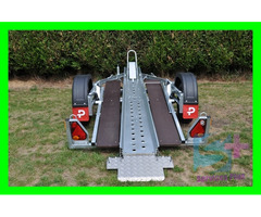 Location remorque basculante porte grosse moto PTAC 750Kg - CU 592 Kg Chargement Facile