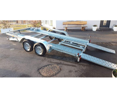 Plateau porte voiture basculant treuil 2 essieux