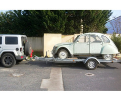 Remorque porte voiture simple essieu