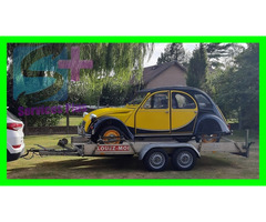 Location remorque porte voiture 2 essieux PTAC 1400 Kg - CU 1090Kg