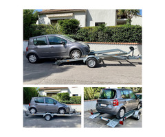 LOCATION REMORQUE PORTE VOITURE - PTAC 1300 kg