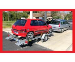LOCATION ou REMORQUAGE - Remorque porte-voiture simple essieu PTAC 1300kg (95)
