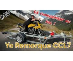 Remorque abaissable ccl7 charge utile 530 kg